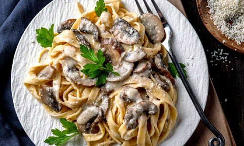 Mushroom Alfredo Pasta